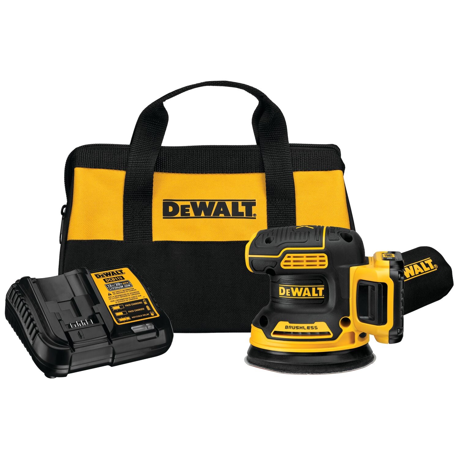 DEWALT 20V MAX* XR Brushless 5 in. Cordless Variable-Speed Random Orbital Sander Kit