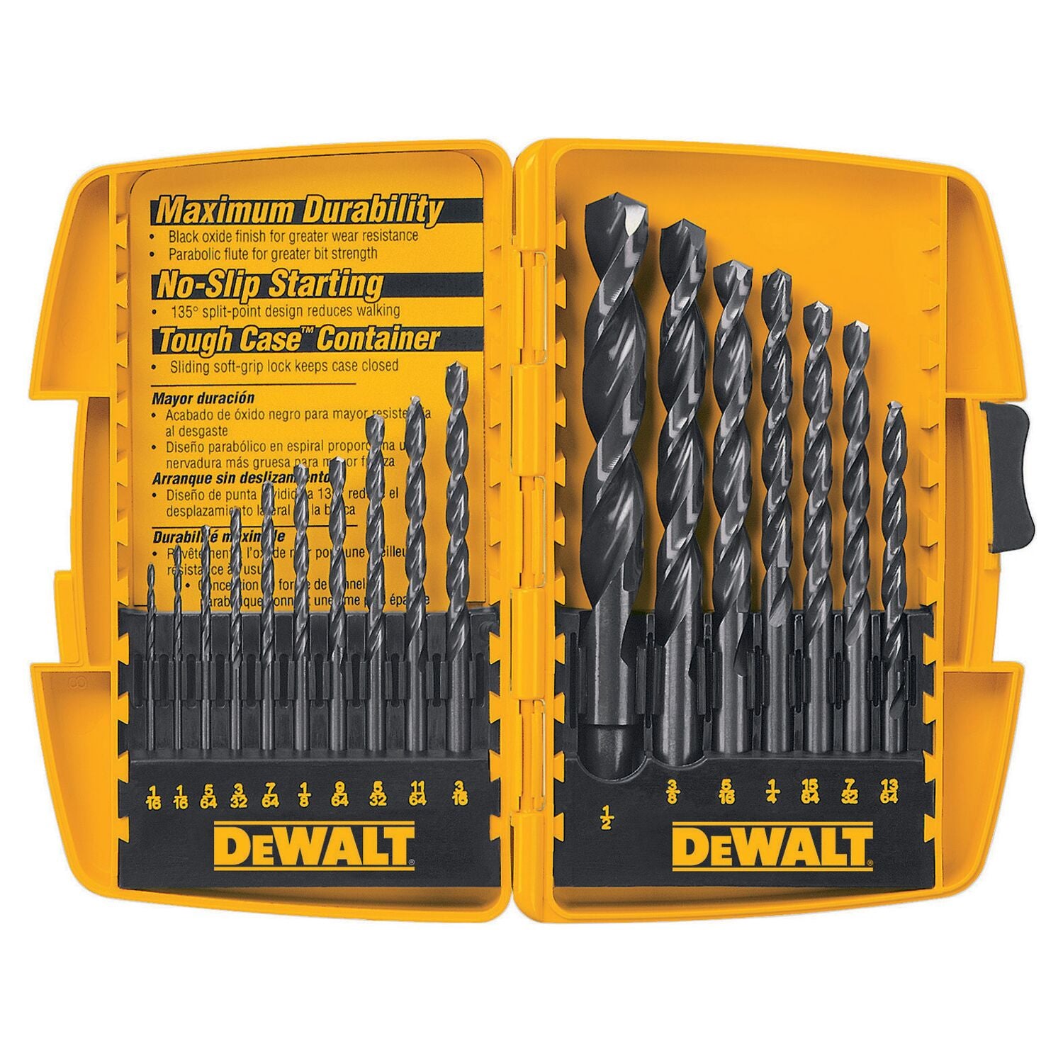 DEWALT 17-Piece Black-Oxide Split-Point Twist Drill Bit Assortment